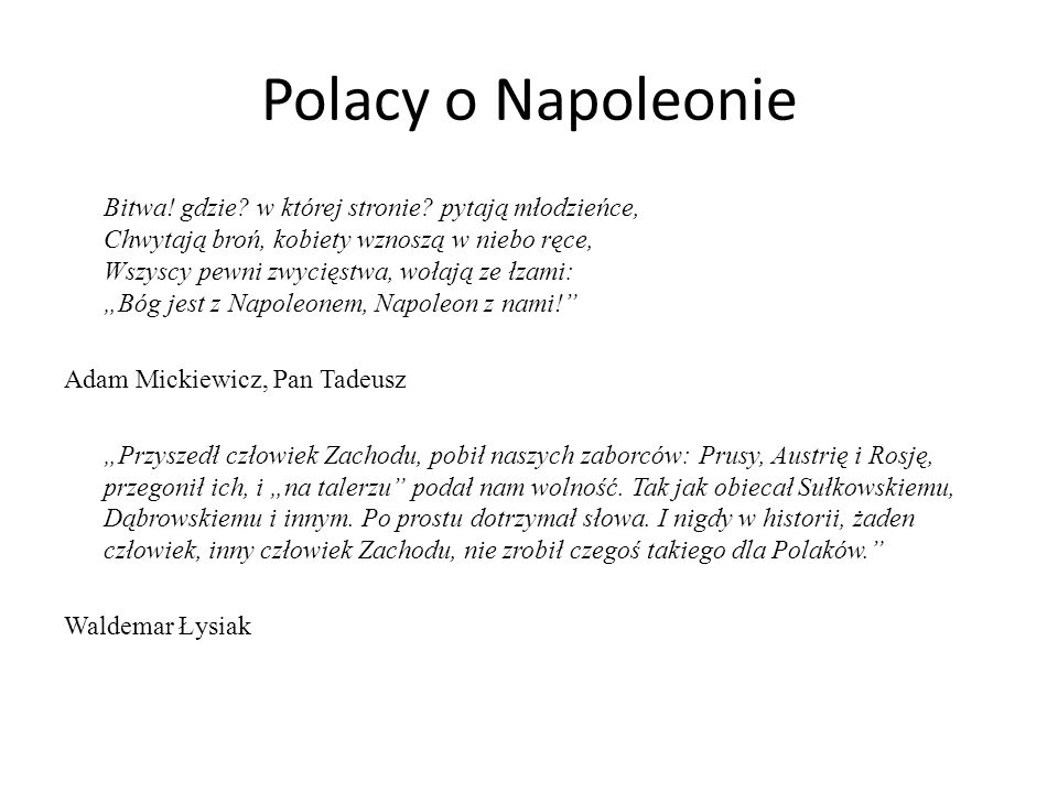 Polacy o Napoleonie