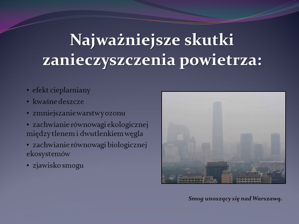 zanieczyszczenia powietrza: