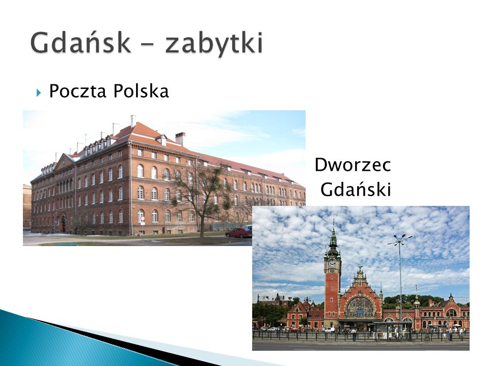 Gdańsk - zabytki Poczta Polska Dworzec Gdański