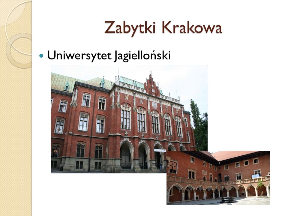 Zabytki Krakowa Uniwersytet Jagielloński