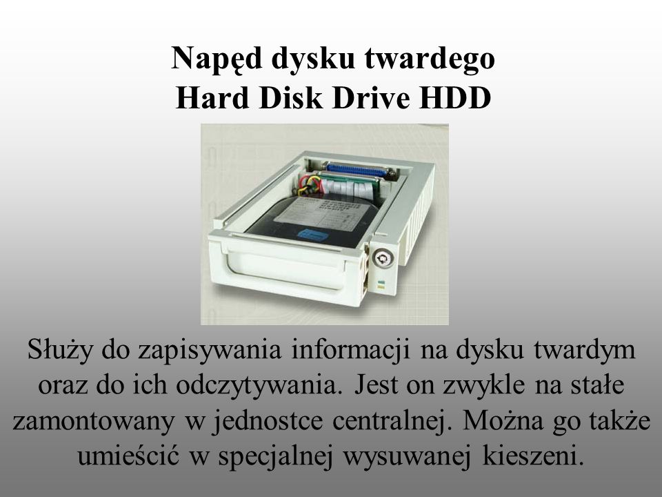 Napęd dysku twardego Hard Disk Drive HDD