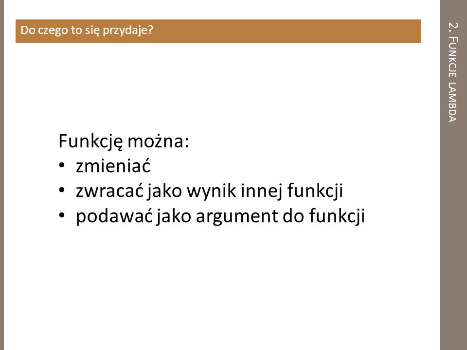 Języki Wysokiego Poziomu Funkcje I Programowanie Bezklasowe Ppt Pobierz 1644