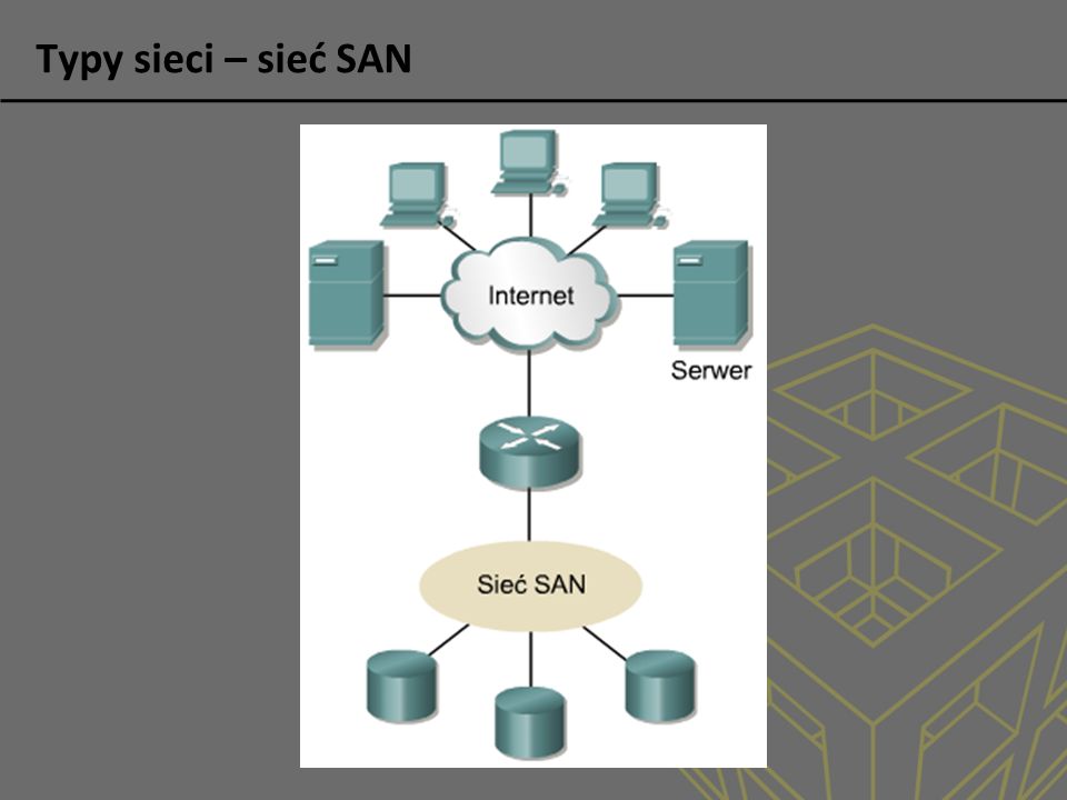 Typy sieci – sieć SAN