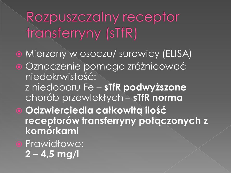 Rozpuszczalny receptor transferryny (sTfR)
