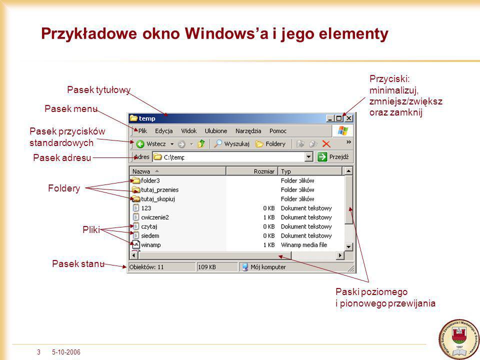 Przykładowe okno Windows’a i jego elementy