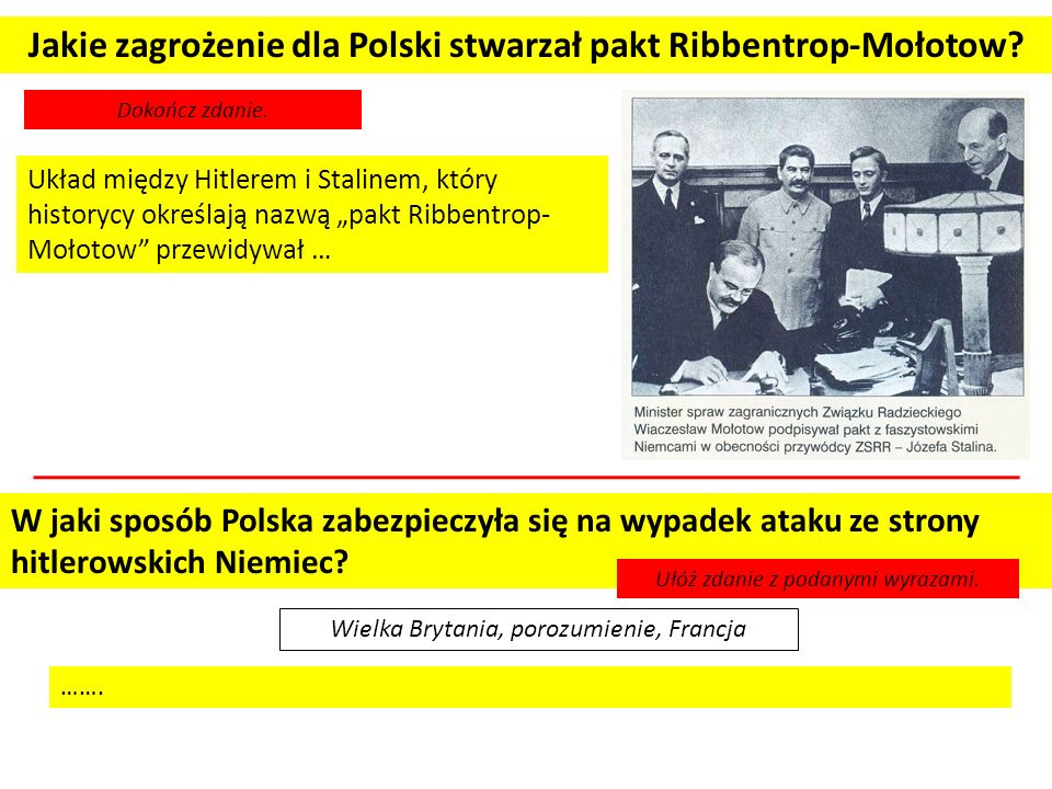 Jakie zagrożenie dla Polski stwarzał pakt Ribbentrop-Mołotow