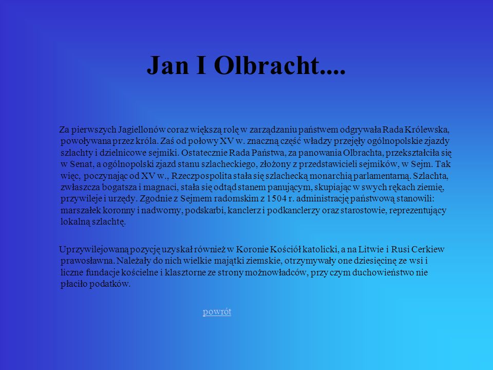Jan I Olbracht....