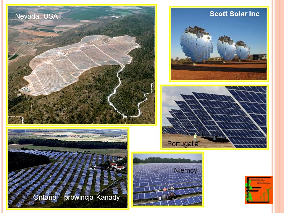 Scott Solar Inc Nevada, USA Portugalia Niemcy Ontario – prowincja Kanady