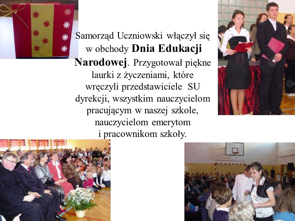 Samorząd Uczniowski włączył się w obchody Dnia Edukacji Narodowej