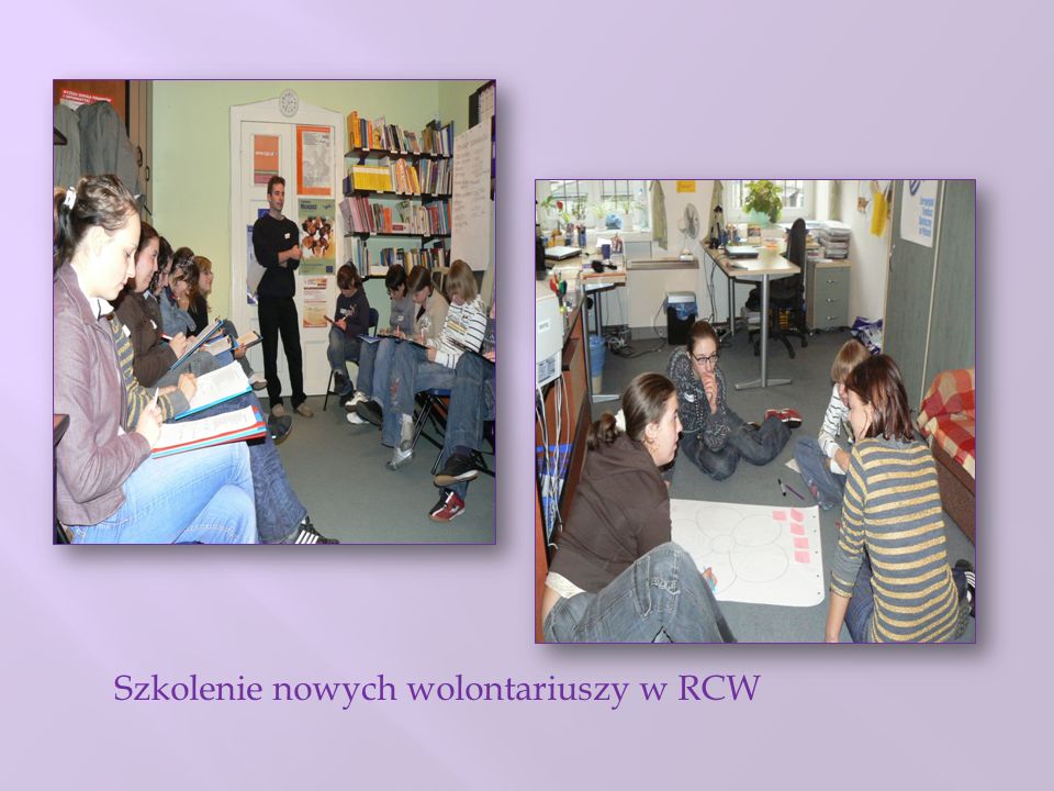 Szkolenie nowych wolontariuszy w RCW