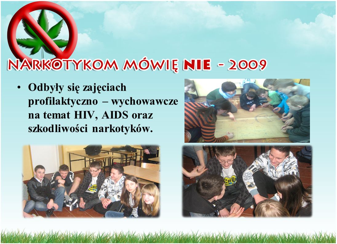 Odbyły się zajęciach profilaktyczno – wychowawcze na temat HIV, AIDS oraz szkodliwości narkotyków.