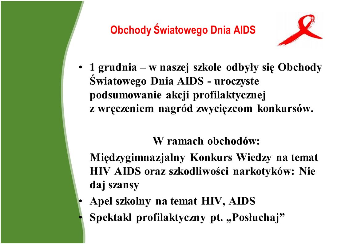 Obchody Światowego Dnia AIDS