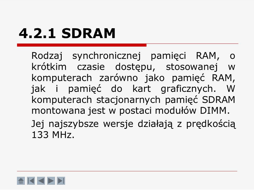 4.2.1 SDRAM