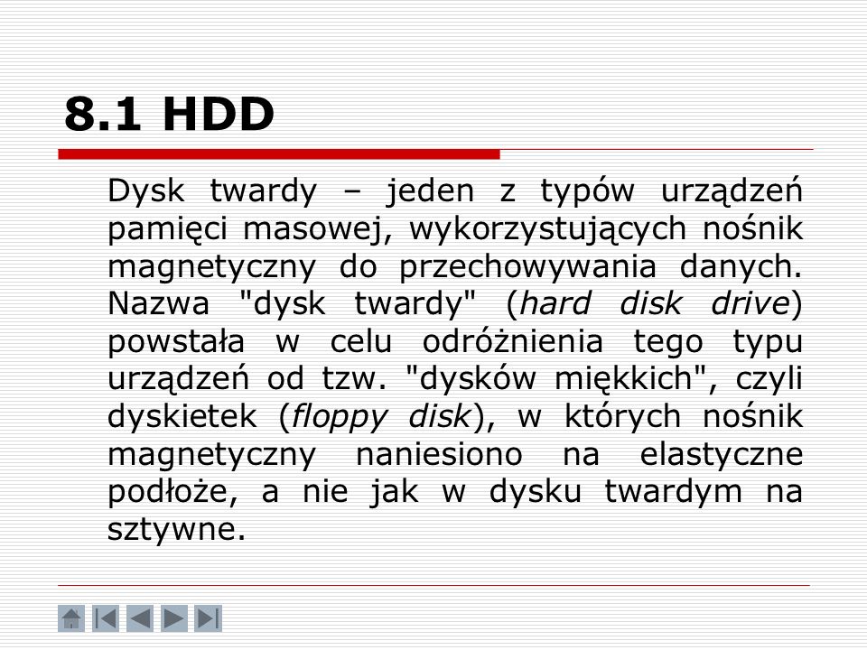 8.1 HDD