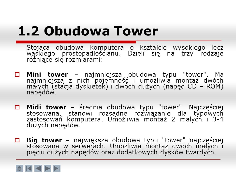 1.2 Obudowa Tower