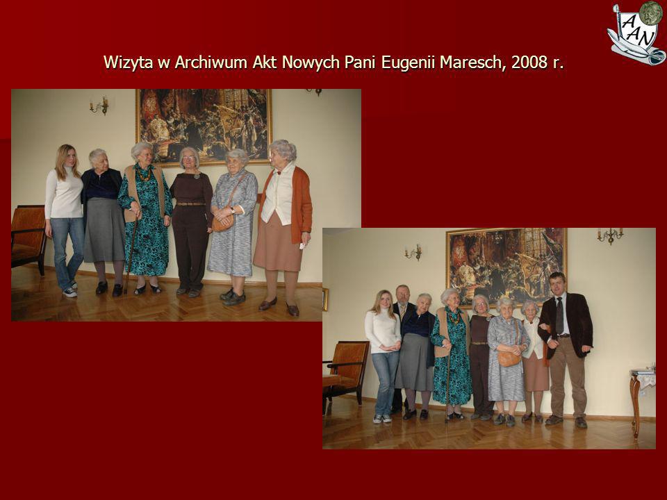 Wizyta w Archiwum Akt Nowych Pani Eugenii Maresch, 2008 r.