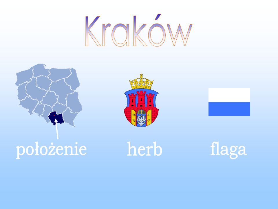 Kraków położenie herb flaga