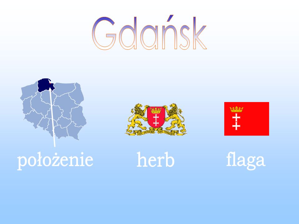Gdańsk położenie herb flaga