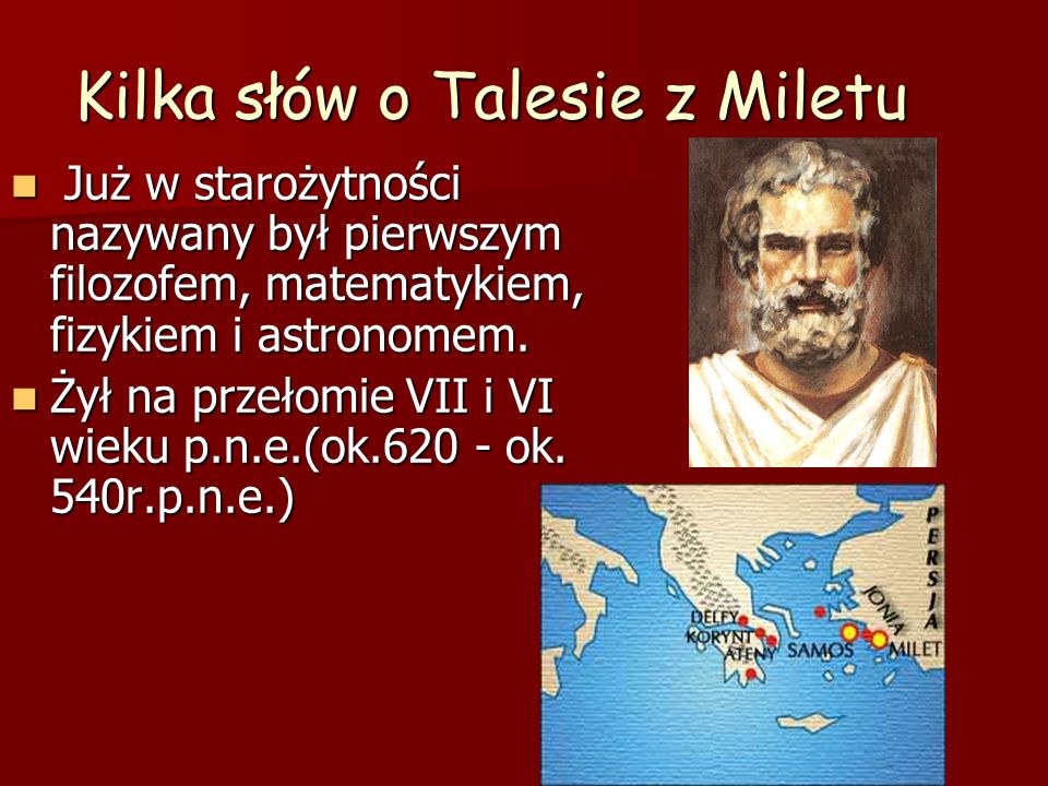 Kilka słów o Talesie z Miletu