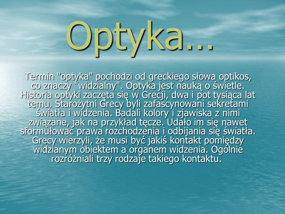 Optyka…
