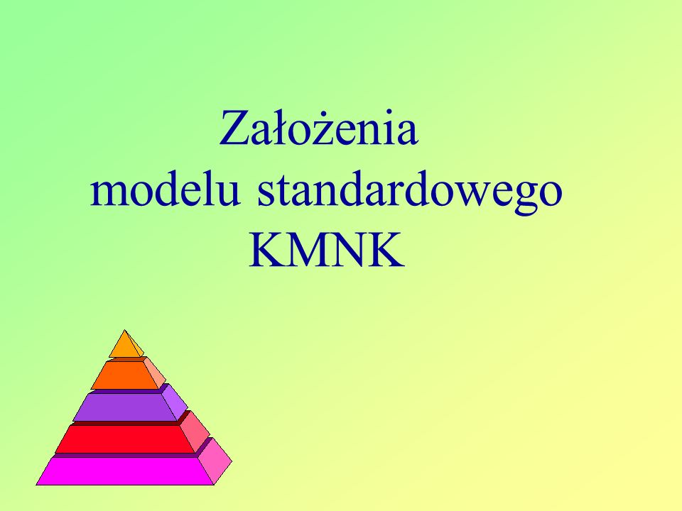Założenia modelu standardowego KMNK