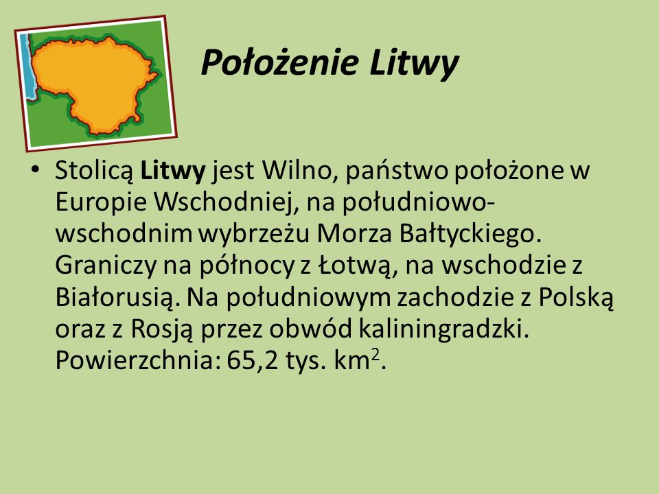 Położenie Litwy