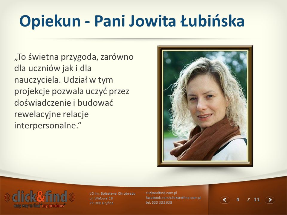 Opiekun - Pani Jowita Łubińska