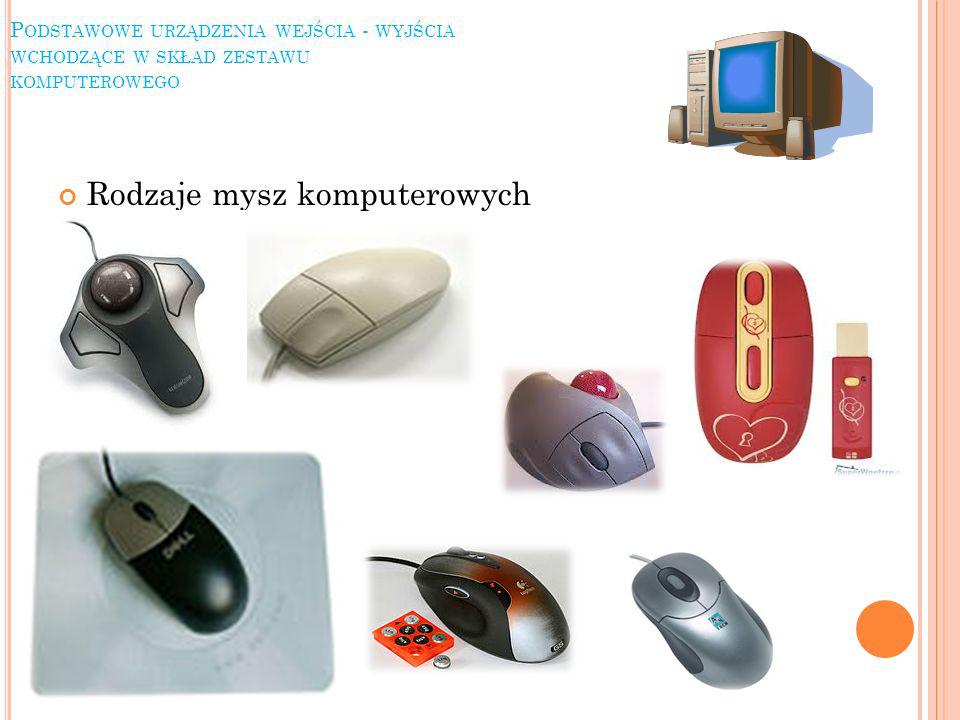 Rodzaje mysz komputerowych