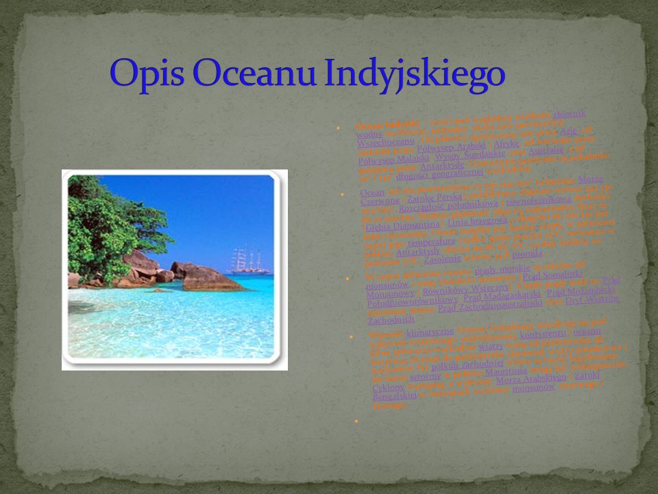 Opis Oceanu Indyjskiego