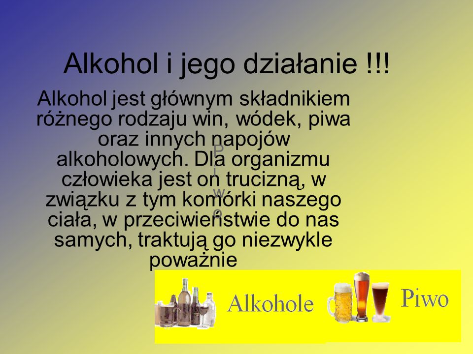 Alkohol i jego działanie !!!