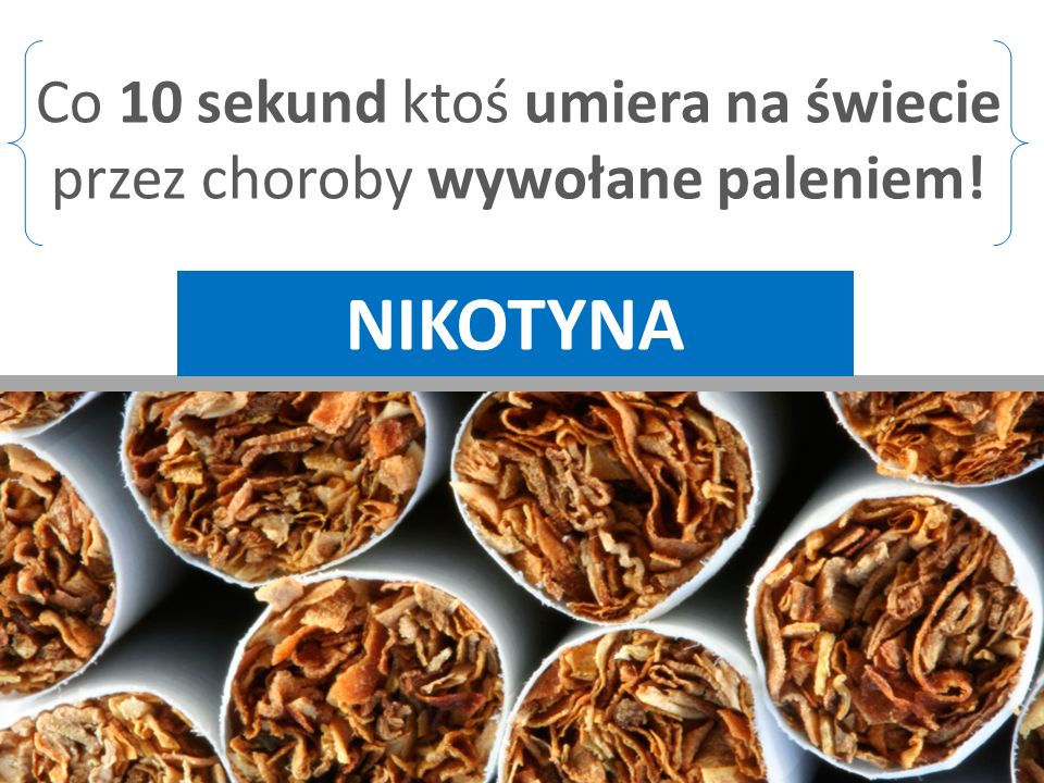 nikotyna Co 10 sekund ktoś umiera na świecie