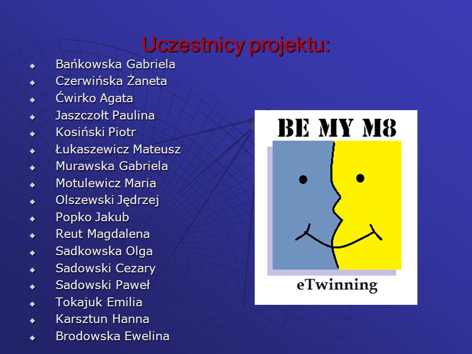 Uczestnicy projektu: Bańkowska Gabriela Czerwińska Żaneta Ćwirko Agata