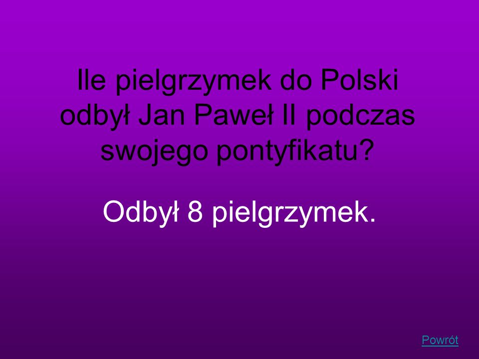 Ile pielgrzymek do Polski odbył Jan Paweł II podczas swojego pontyfikatu
