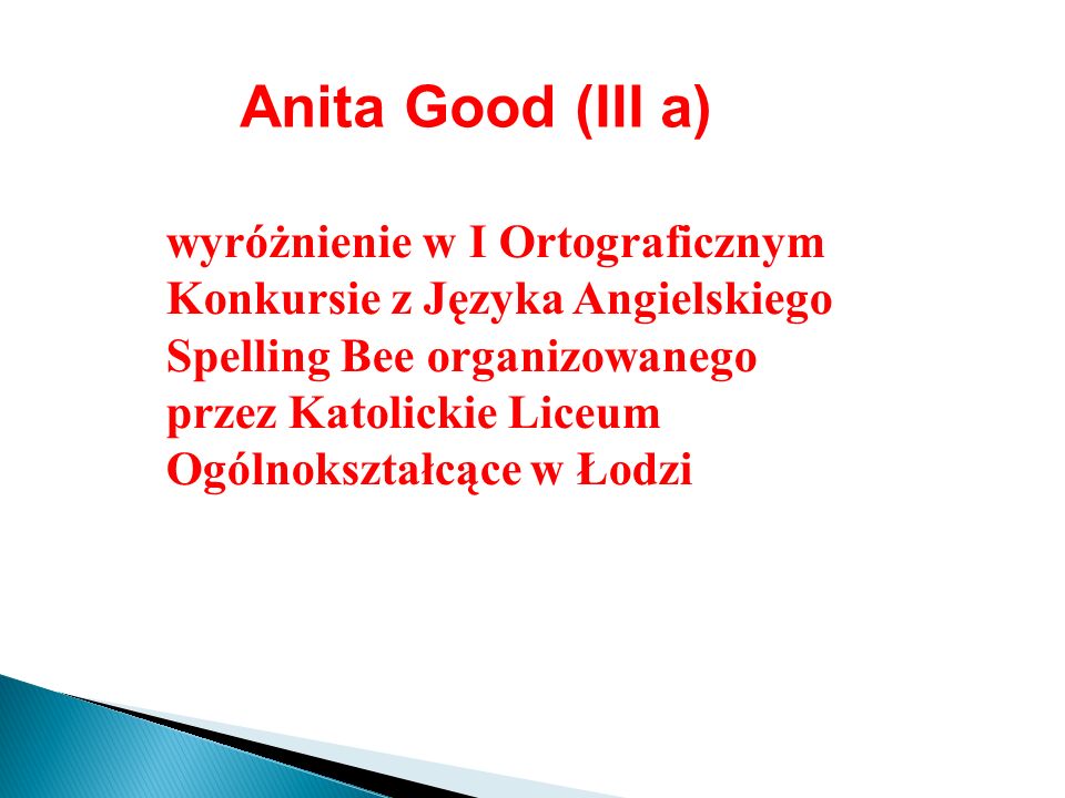 Anita Good (III a)