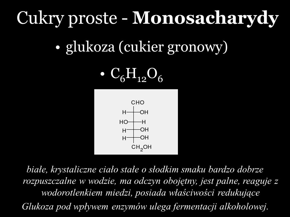 Cukry proste - Monosacharydy