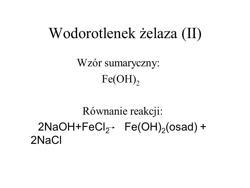 Wodorotlenek żelaza (II)