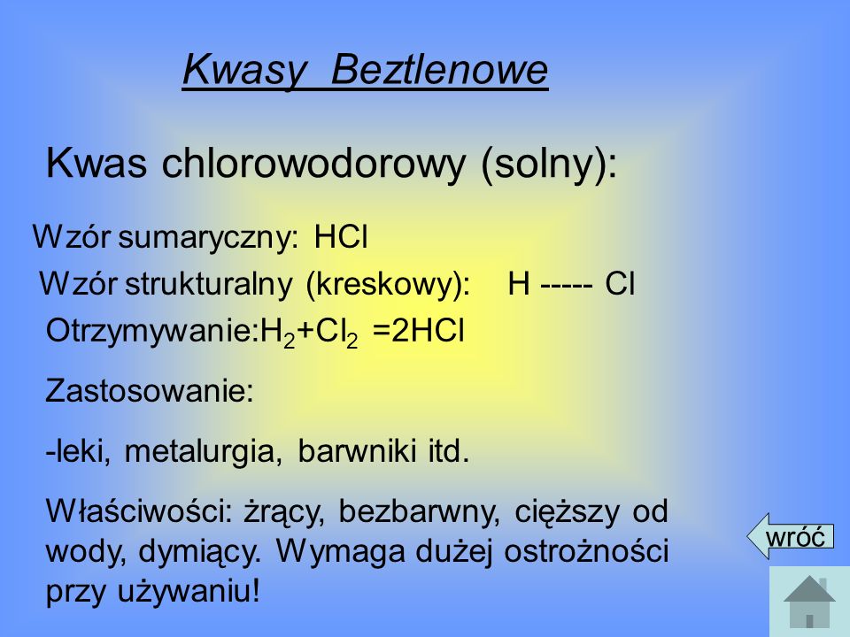 Kwas chlorowodorowy (solny):