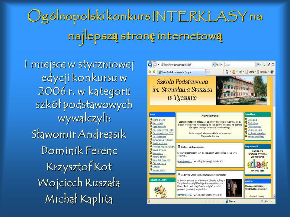 Ogólnopolski konkurs INTERKLASY na najlepszą stronę internetową