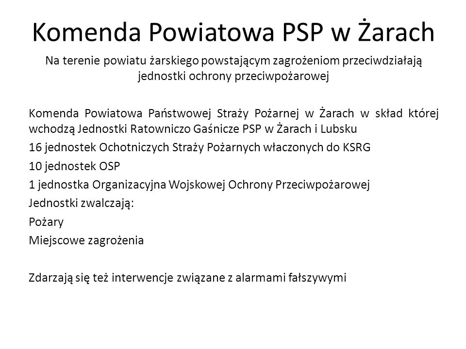 Komenda Powiatowa PSP w Żarach