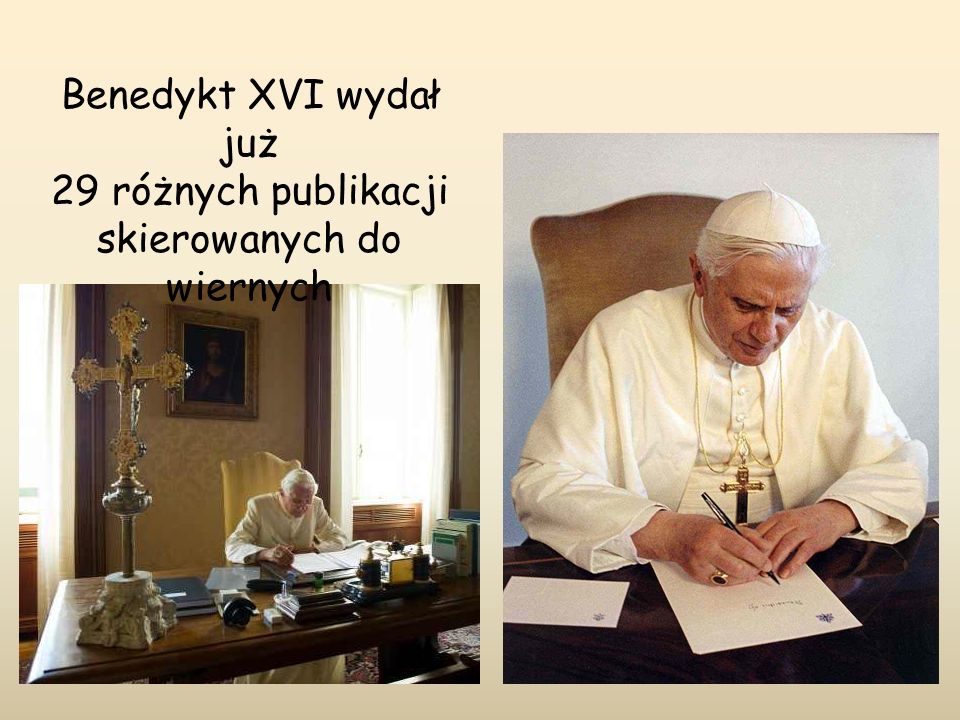Benedykt XVI wydał już 29 różnych publikacji skierowanych do wiernych
