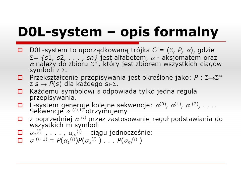 D0L-system – opis formalny