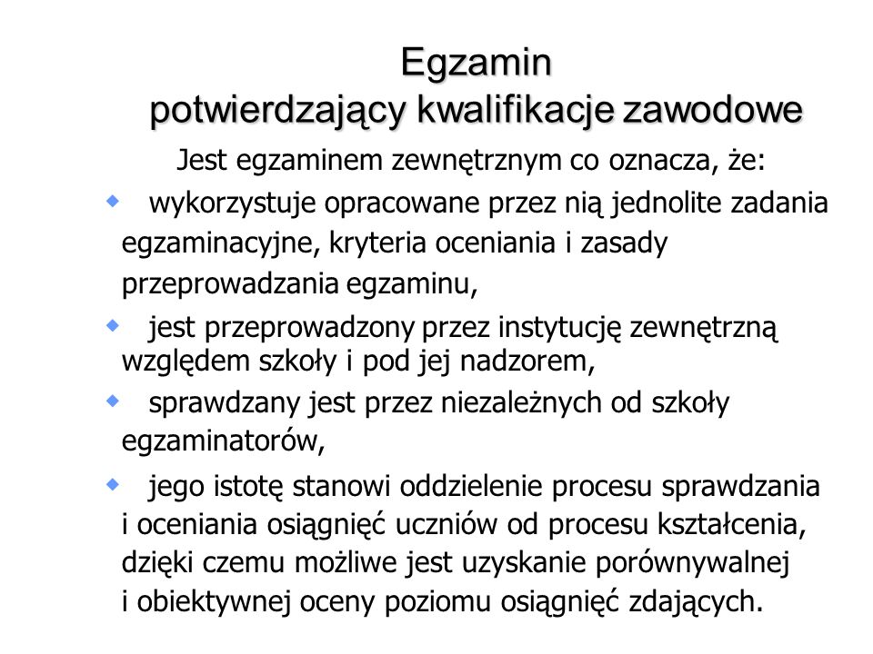 EGZAMIN POTWIERDZAJĄCY KWALIFIKACJE ZAWODOWE - Ppt Pobierz