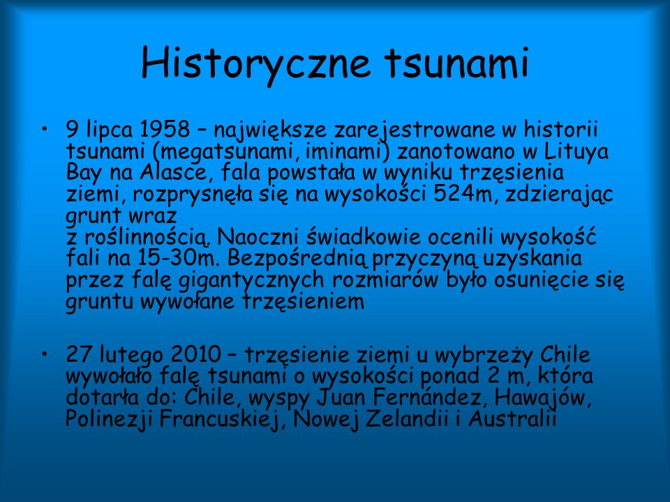 Historyczne tsunami