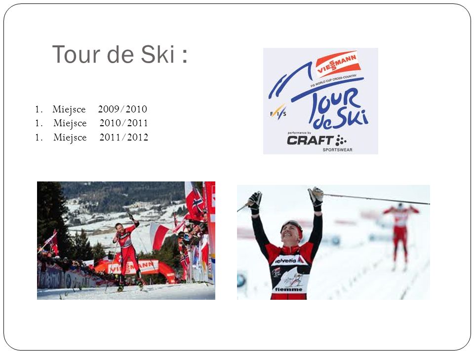 Tour de Ski : Miejsce 2009/ Miejsce 2010/2011