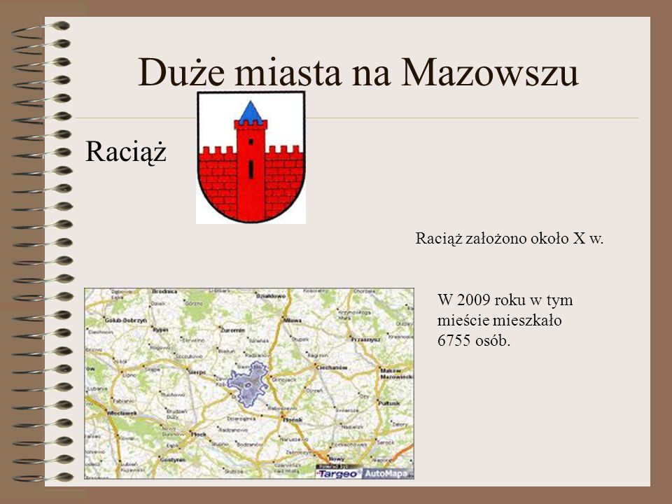 Duże miasta na Mazowszu