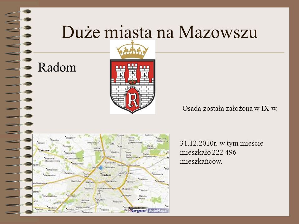 Duże miasta na Mazowszu