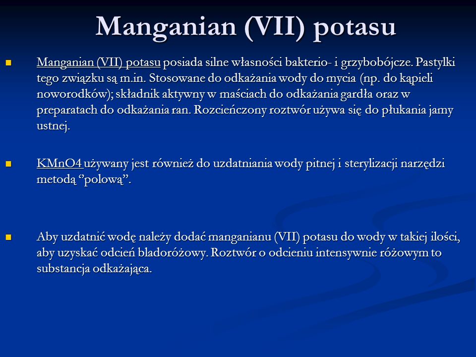 Manganian (VII) potasu