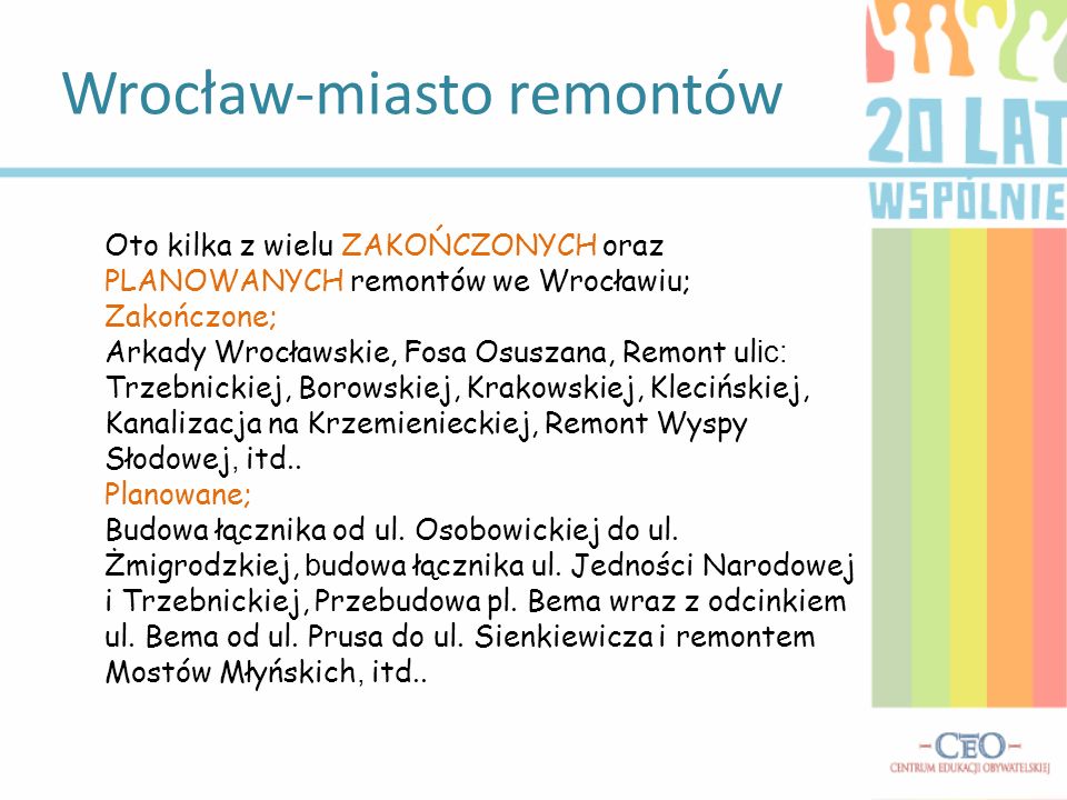 Wrocław-miasto remontów