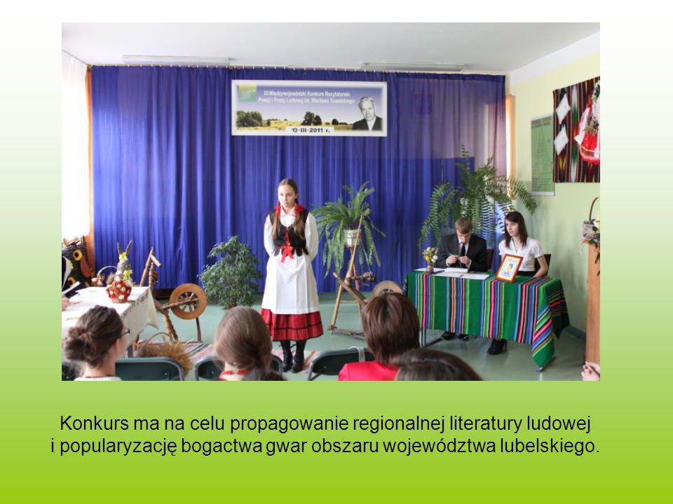 Konkurs ma na celu propagowanie regionalnej literatury ludowej i popularyzację bogactwa gwar obszaru województwa lubelskiego.