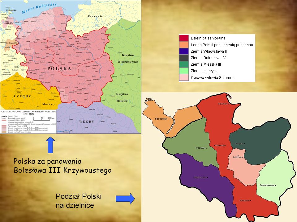Polska za panowania Bolesława III Krzywoustego Podział Polski na dzielnice